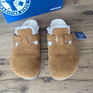 Bostons Birkenstock Shearling Lined Clogs 39 8.5